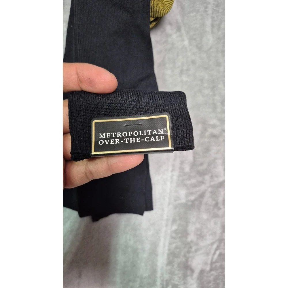 Two Goldtoe Metropolitan Over The Calf Dress Socks 3 Pair Black Size 6-12.5 101H